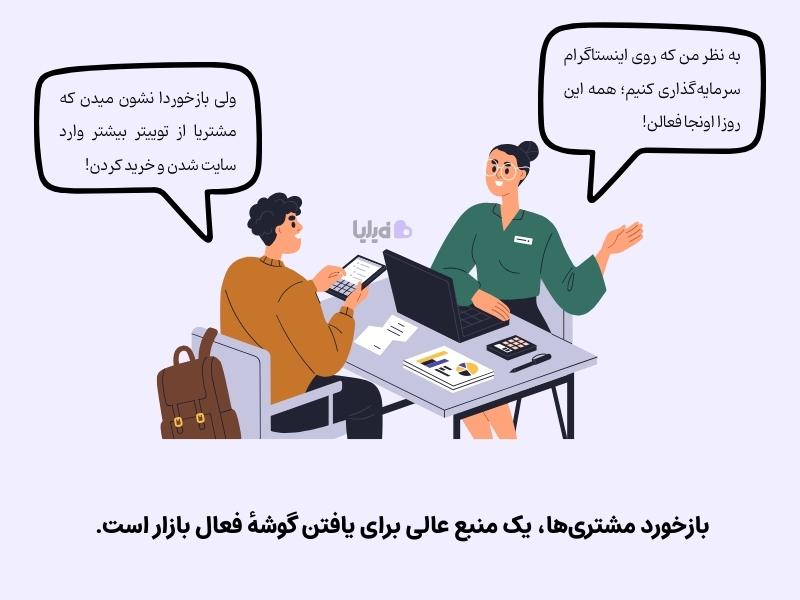 شناسایی گوشه فعال بازار با دریافت بازخورد مشتریان