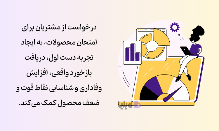 امتحان کردن محصولات توسط مشتری