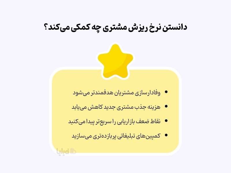 مزایای دانستن نرخ ریزش مشتری