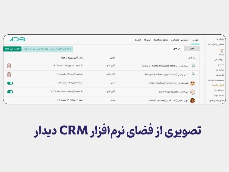 نرم افزار CRM دیدار
