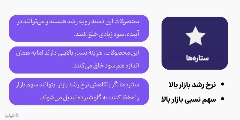 ستاره‌ها در ماتریس BCG